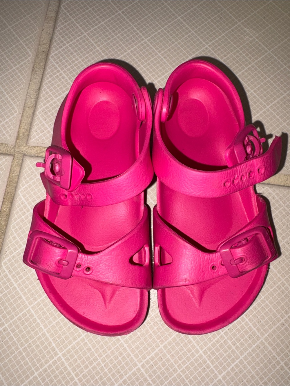 Birkenstock Kids Hot Pink Adjustable Buckle Sandals
